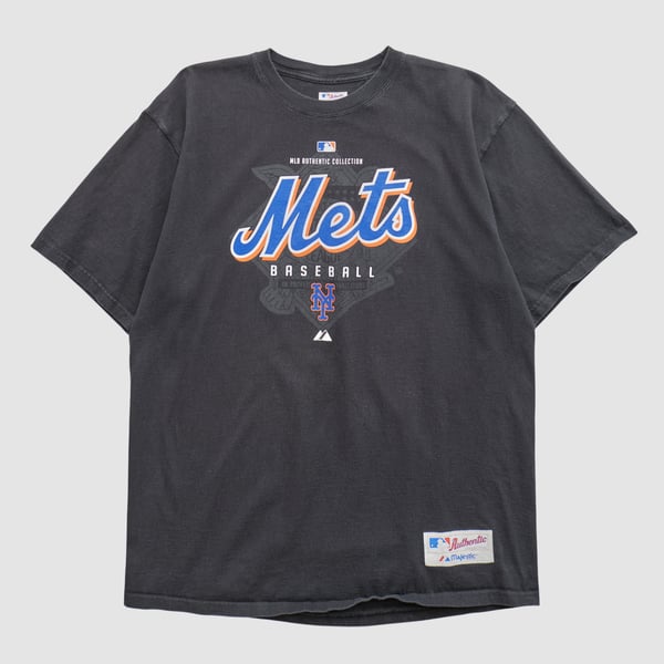 New York Mets Majestic 2000s T-shirt - Black - L by Fanatics Real 