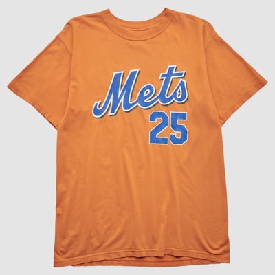 New York Mets Majestic 2000s T-shirt - Orange - M by Fanatics Real Vintage