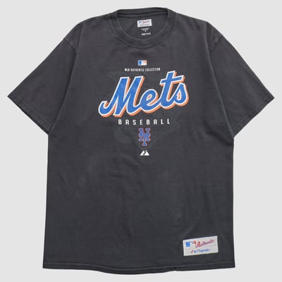 New York Mets Majestic 2010s T-shirt - Black - M by Fanatics Real Vintage