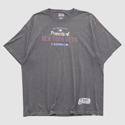 New York Mets Majestic 2010s T-shirt - Dark Heather Gray - XL by Fanatics Real Vintage