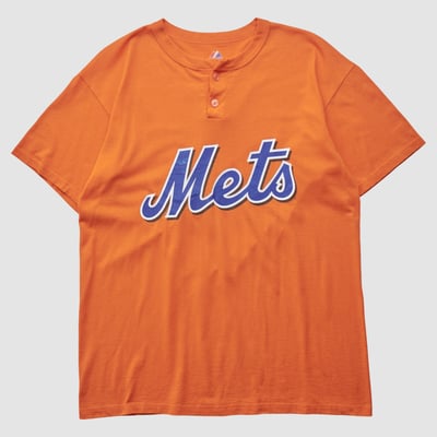 New York Mets Majestic 2010s T-shirt - Orange - L by Fanatics Real Vintage