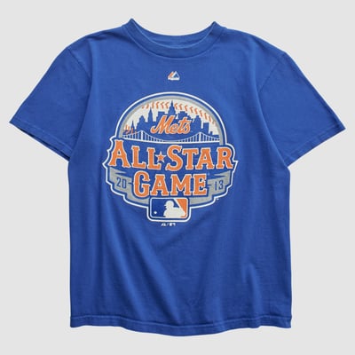 New York Mets Majestic 2013 T-shirt - Blue - Yth L by Fanatics Real Vintage
