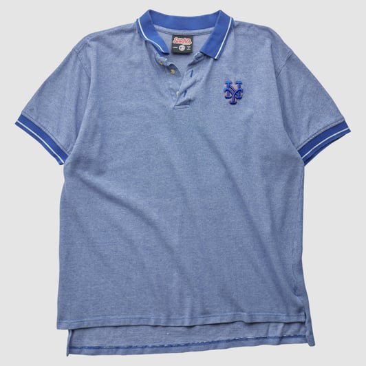 New York Mets Stitches 2000s Polo - Blue - XL by Fanatics Real Vintage