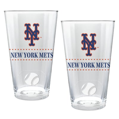 New York Mets Two-Piece 16oz. Stadium Pint Glass Set