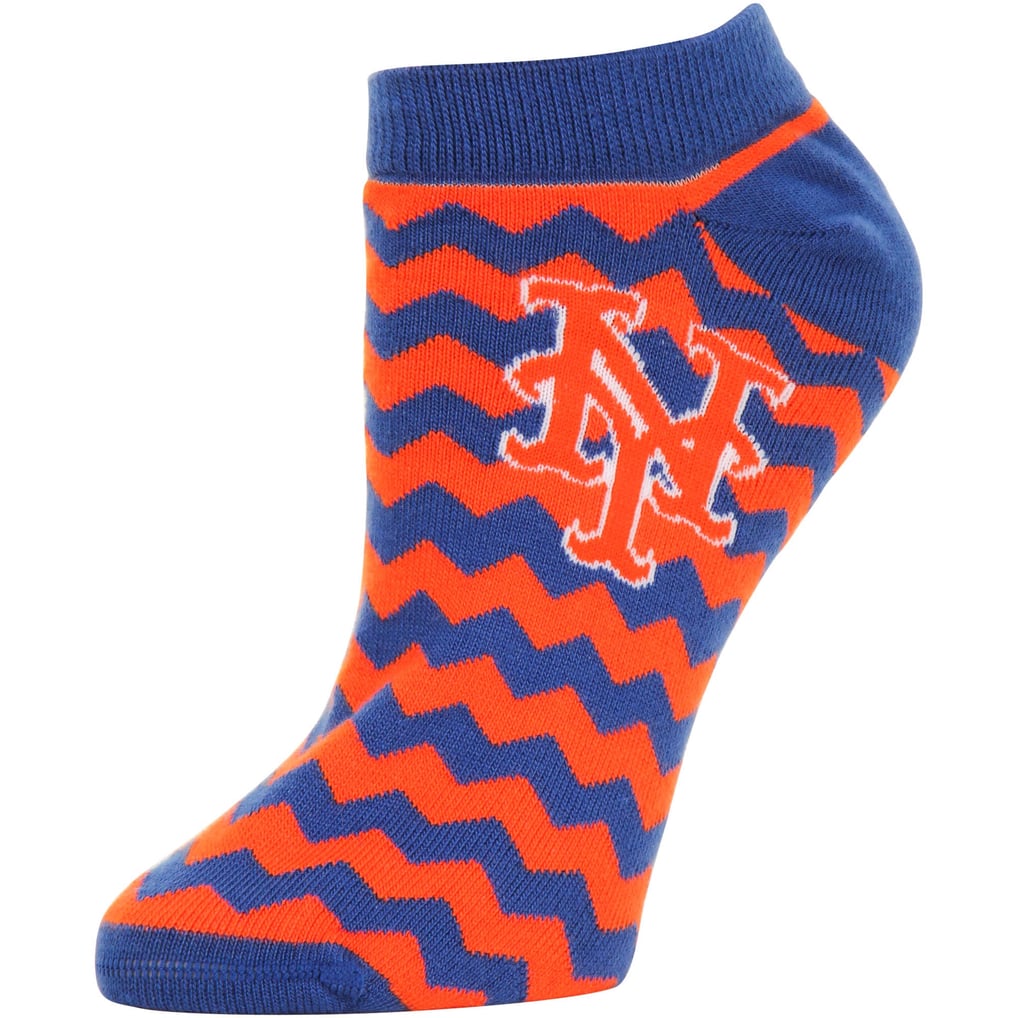 New York Mets Women's Chevron Striped Socks - Royal Blue/Orange