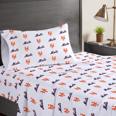 New York Mets Pegasus Three-Piece Twin Sheet Set