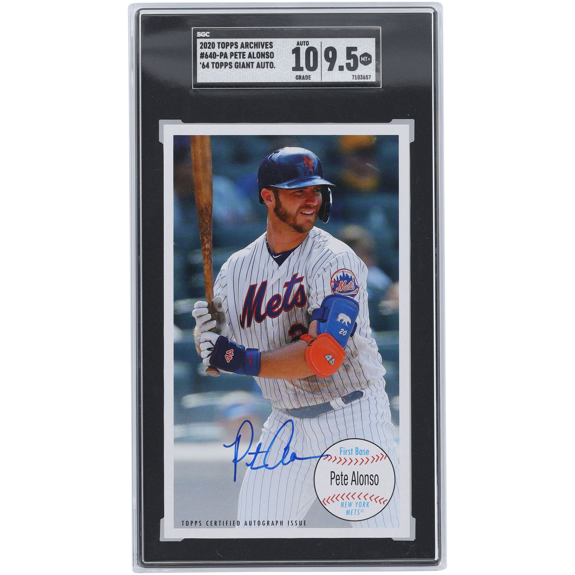 Pete Alonso New York Mets Autographed 2020 Topps Archives 