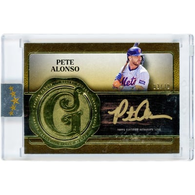 Pete Alonso New York Mets Autographed 2025 Topps Five Star Golden Graphs #GG-PA #3/10 Card