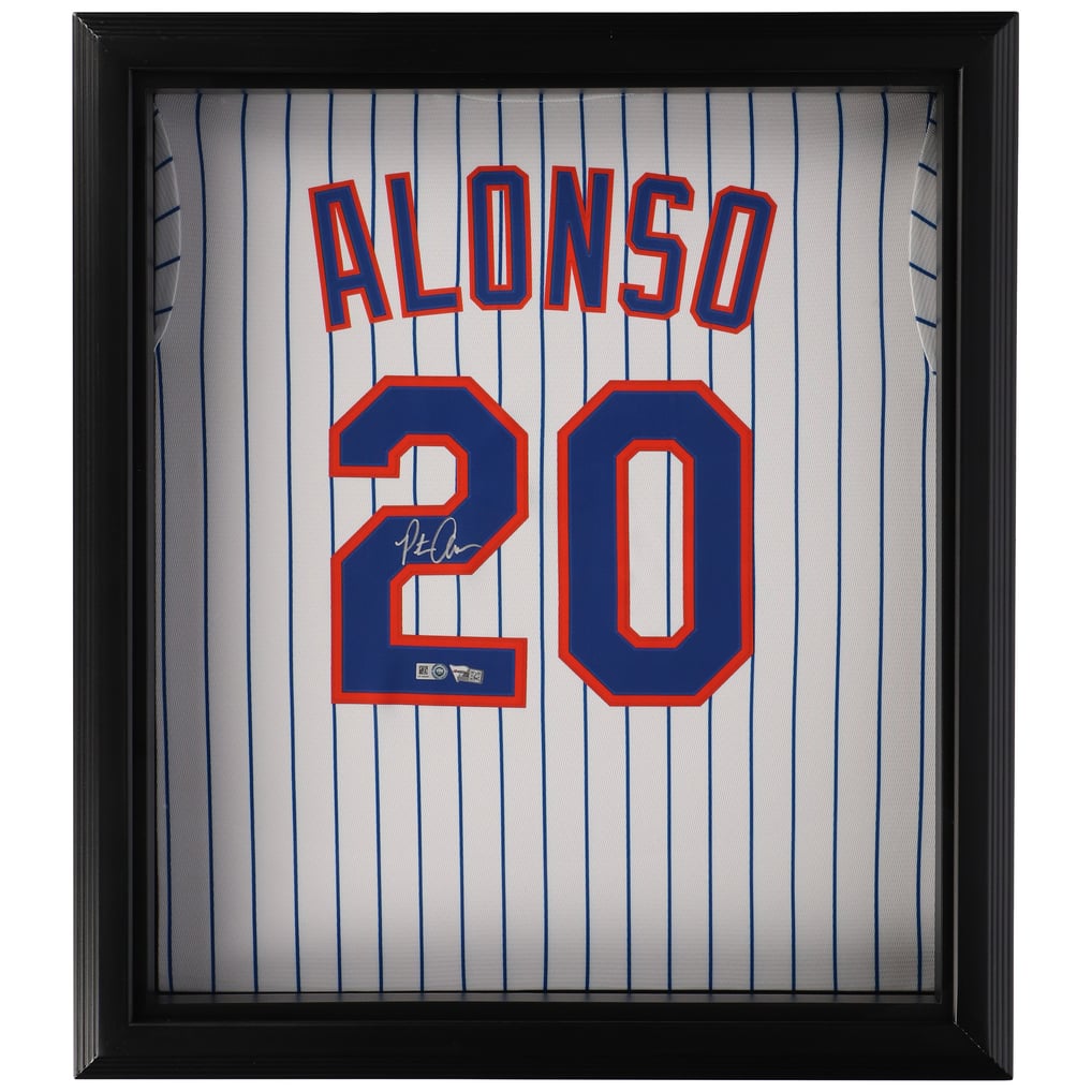 Pete Alonso New York Mets Fanatics Authentic Autographed Framed Nike White Replica Jersey Shadowbox