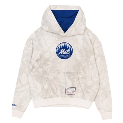  New York Mets Mitchell & Ness Preschool Ghosted Pop Over Hoodie - White