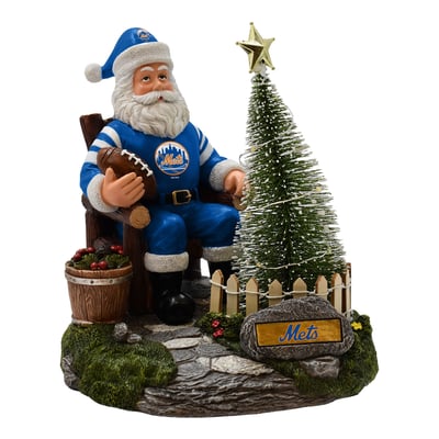 New York Mets The Memory Company Santa Figurine with LED Tree