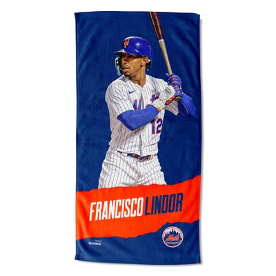Francisco Lindor New York Mets The Northwest Group 30" x 60" Player Printed Beach Towel