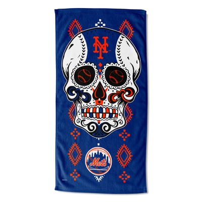 New York Mets The Northwest Group 30" x 60" Candy Skull Printed Beach Towel