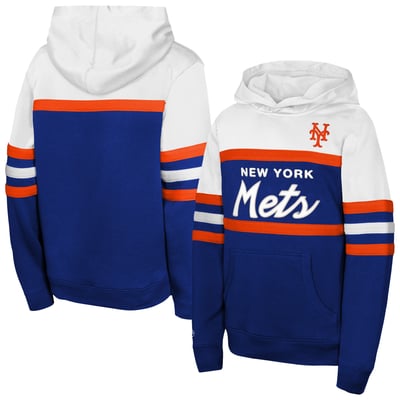  New York Mets Mitchell & Ness Toddler Head Coach Pullover Hoodie - Royal
