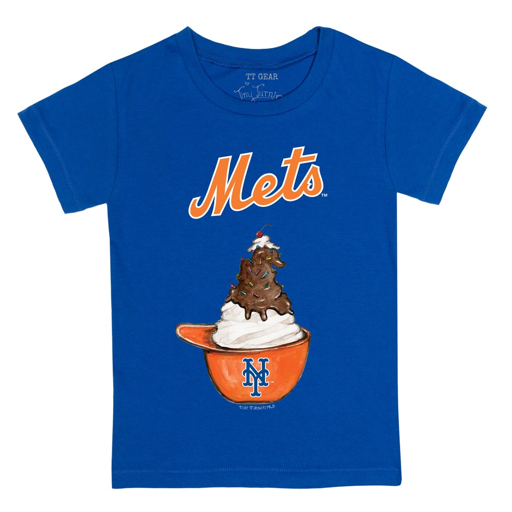 Toddler New York Mets Tiny Turnip Royal Sundae Helmet T-Shirt