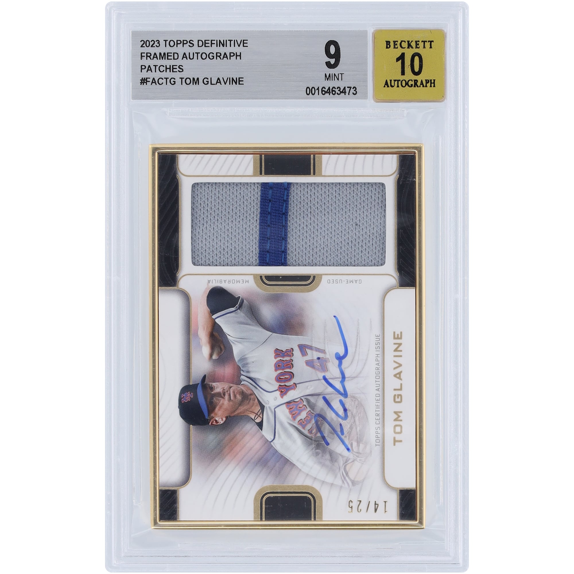 Tom Glavine Topps 0 Gilded Collection 42⁄50 直筆サインカード 