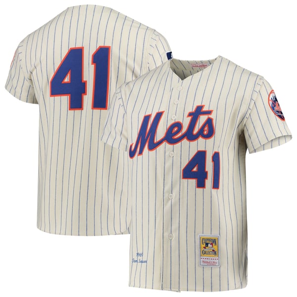 Majestic Tom Seaver 1986 New York Mets Grey Road Jersey – Cooperstown Collection W/ 25th Patch