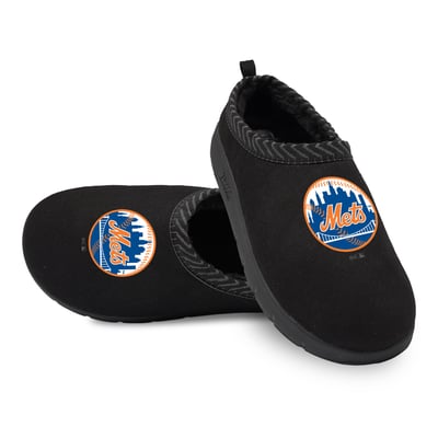 New York Mets ISlide Unisex Primary Logo Mission Slippers - Black
