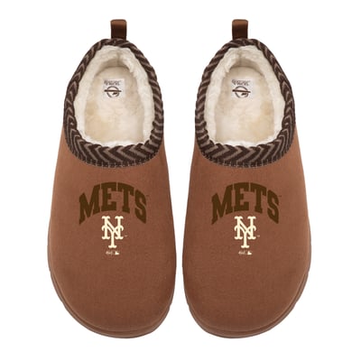 New York Mets ISlide Unisex Tonal Pop Mission Slippers - Tan
