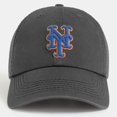 New York Mets Madhappy Unisex '47 Clean Up Adjustable Hat - Black