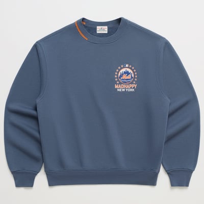 New York Mets Madhappy Unisex Heavyweight Fleece Sweatshirt - Blue