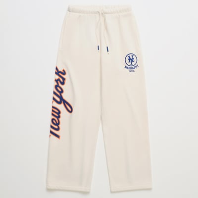 New York Mets Madhappy Unisex Heavyweight Fleece Straight Sweatpants - Cream