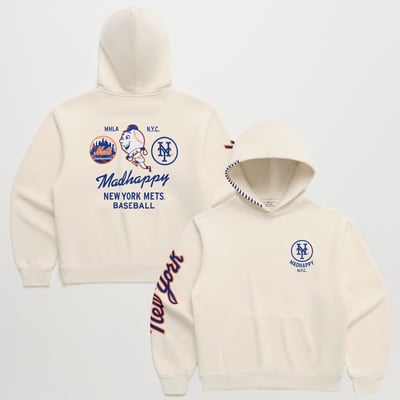 New York Mets Madhappy Unisex NYC Heavyweight Fleece Hoodie - Cream