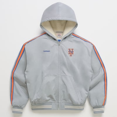 New York Mets Madhappy Unisex Full-Zip Hoodie - Gray