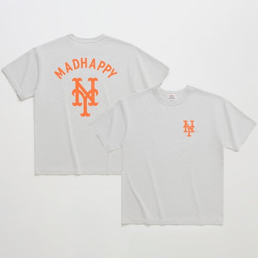 New York Mets Madhappy Unisex Heavyweight T-Shirt - Heather Gray