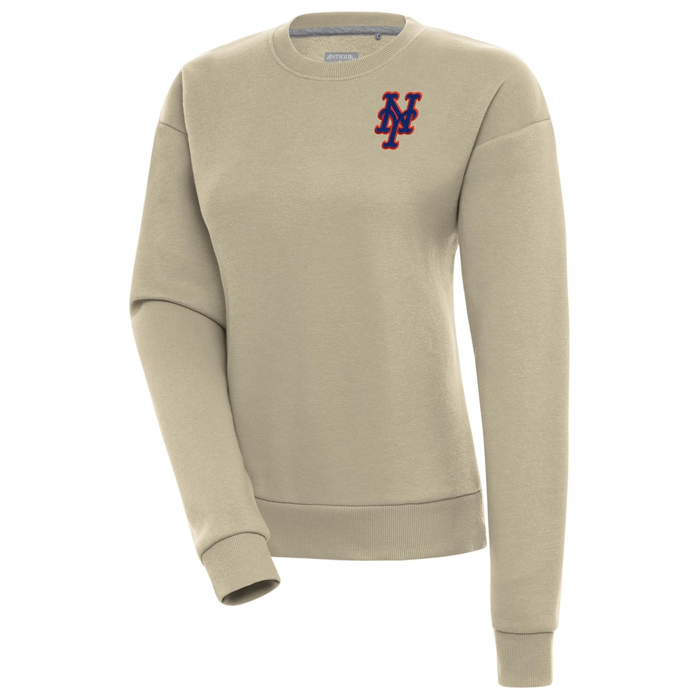 New York Mets Antigua Women's Victory Pullover Sweatshirt - Khaki