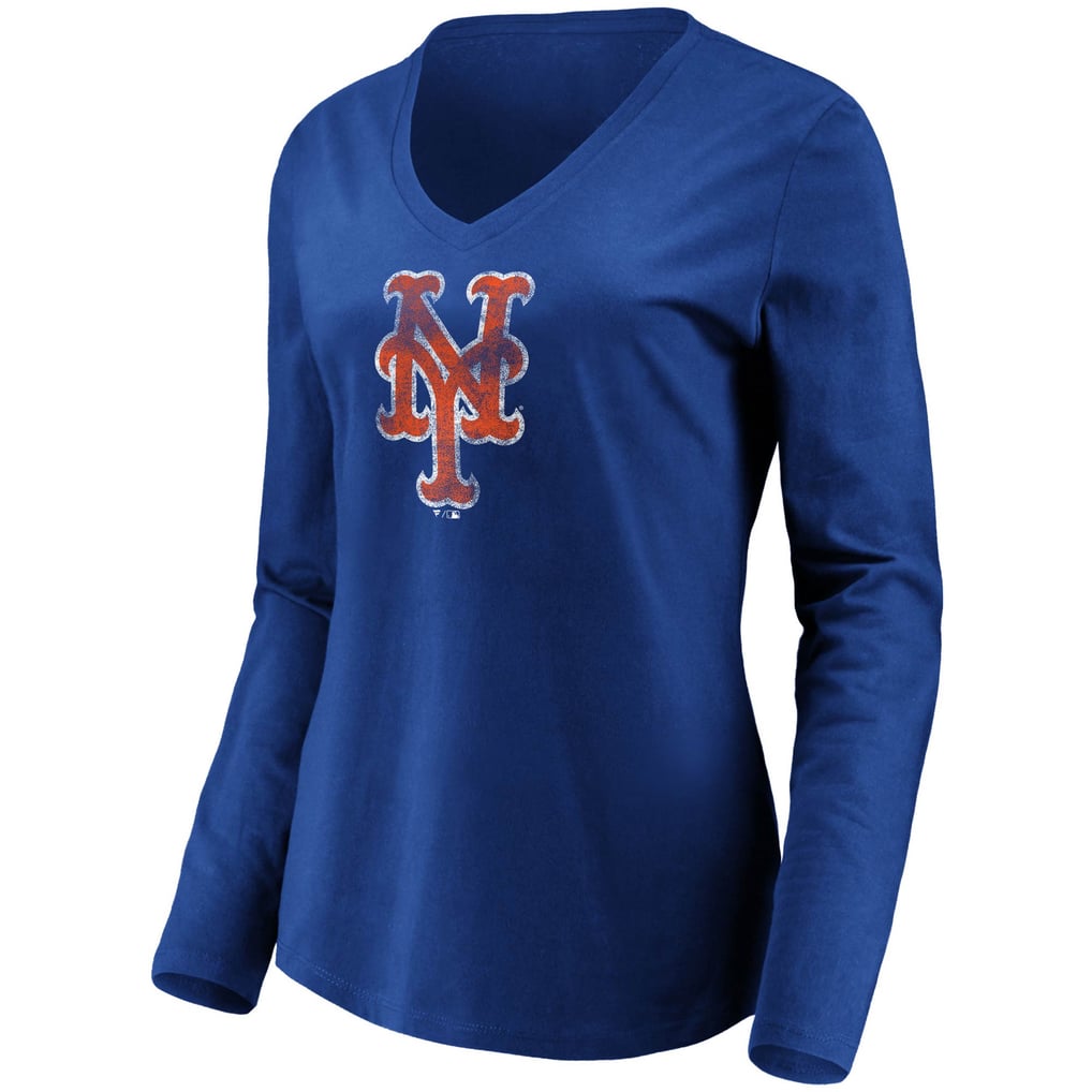 Women's New York Mets Fanatics Royal Core Team Long Sleeve V-Neck T-Shirt