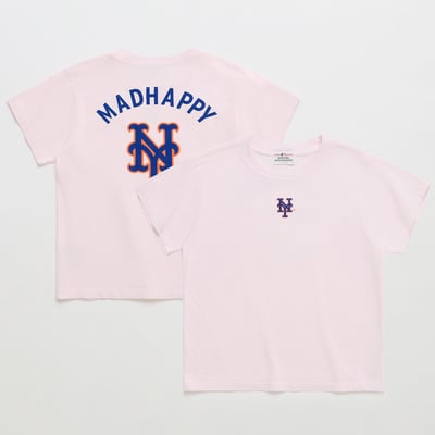 New York Mets Madhappy Women's Shrunken T-Shirt - Pink