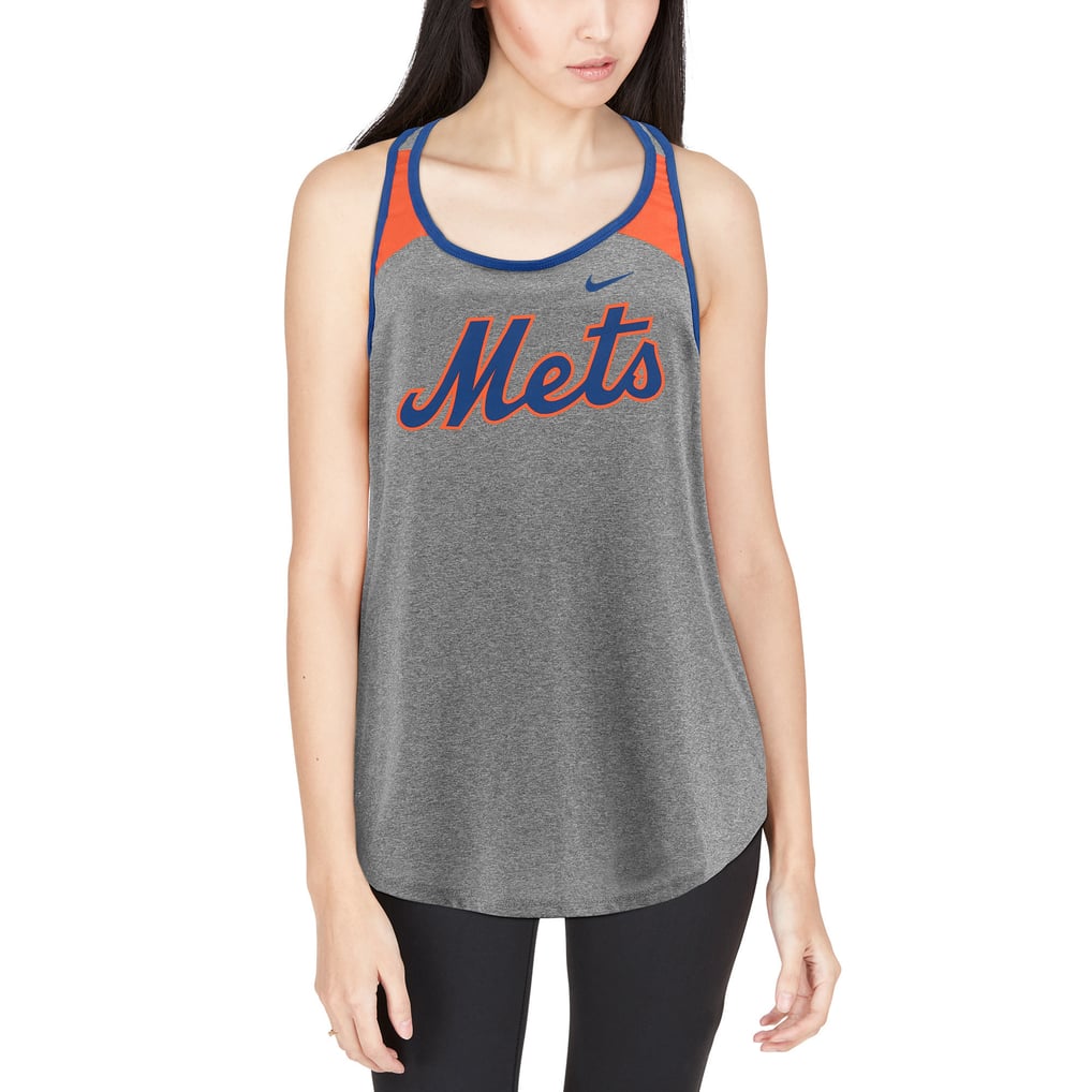 Women's New York Mets Nike Heather Gray Wordmark Legend Tank Top