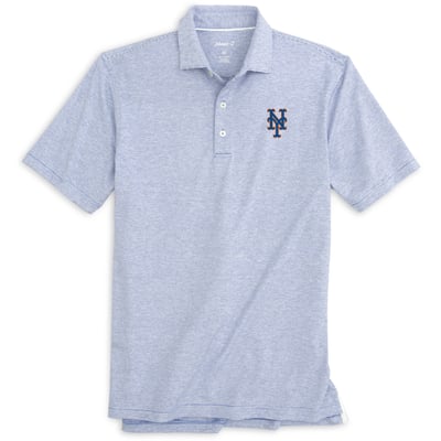 New York Mets Johnnie-O Youth Lyndon Striped Jersey Performance Polo - Royal
