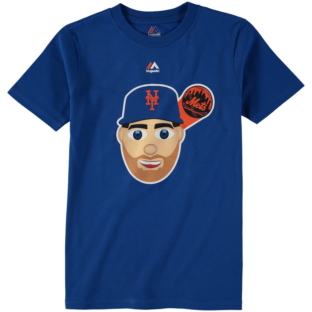 Youth New York Mets Matt Harvey Majestic Royal Name & Number Emoji T-Shirt