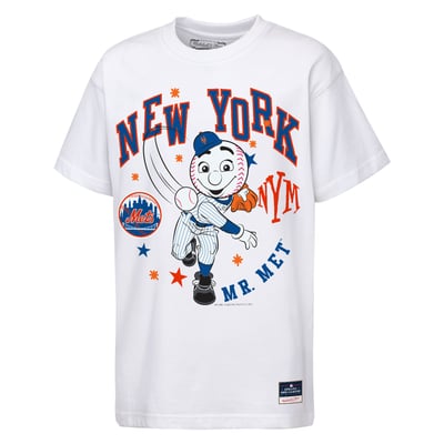 New York Mets Mitchell & Ness Youth Mascot Star Power T-Shirt - White