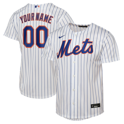 New York Mets Nike Youth Home Replica Custom Jersey - White
