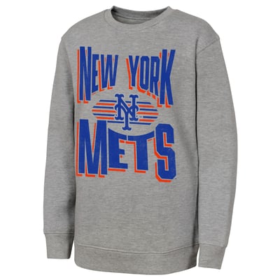 New York Mets Outerstuff Youth Jet Stream Sweatshirt - Gray