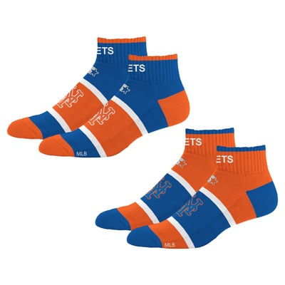 New York Mets Starter Youth Season Opener Two-Pack Quarter Socks Set - Royal
