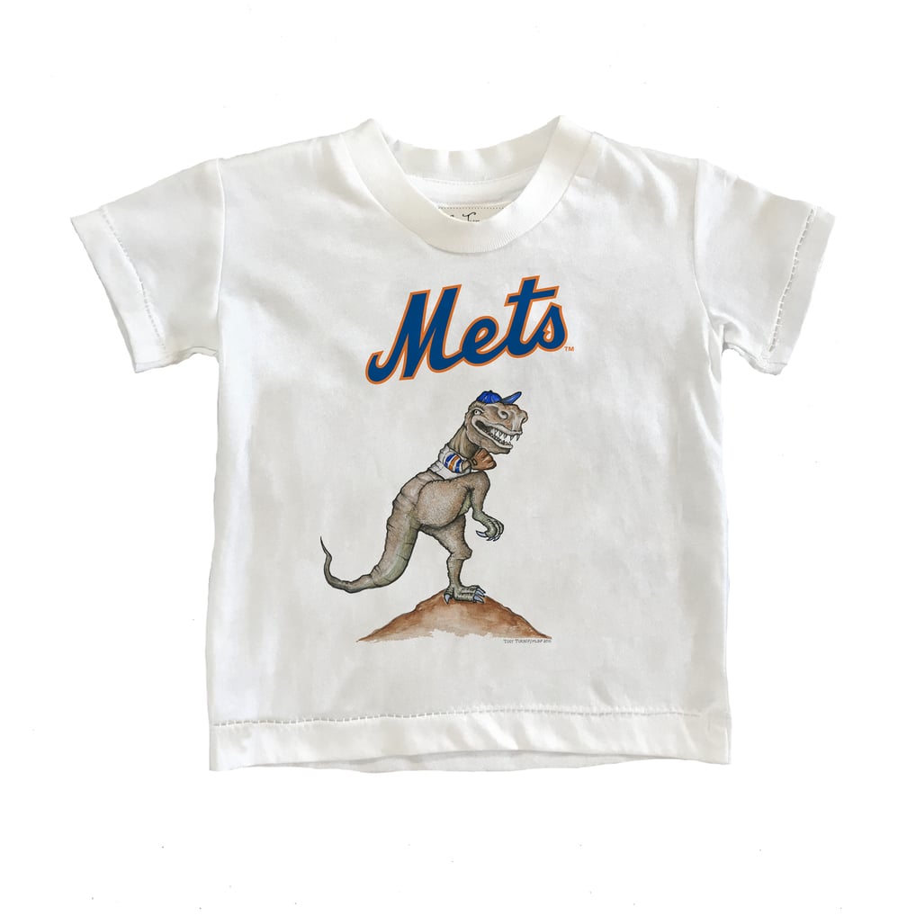 New York Mets Tiny Turnip Youth TT Rex T-Shirt - White