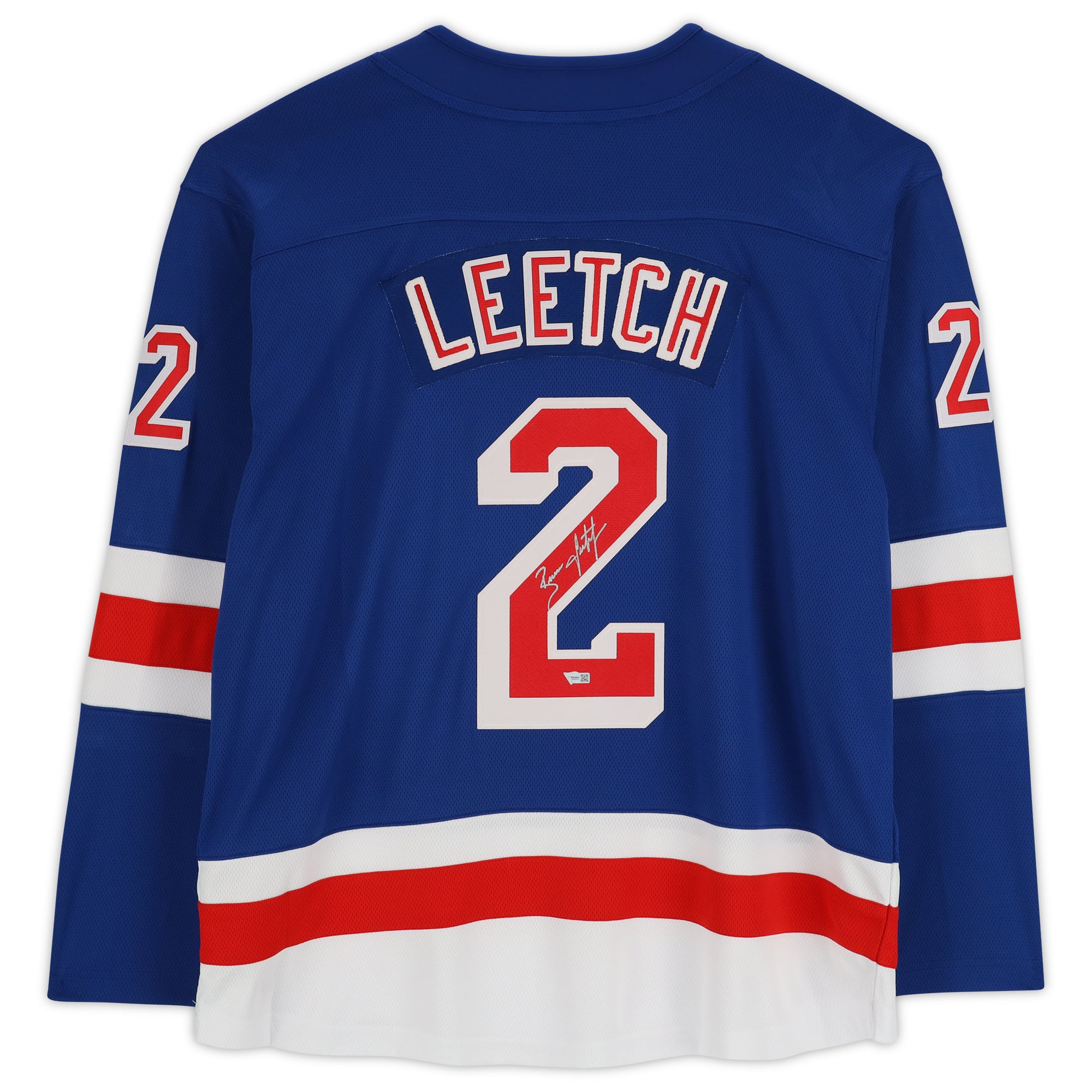 Autographed New York Rangers Brian Leetch Fanatics Authentic Blue
