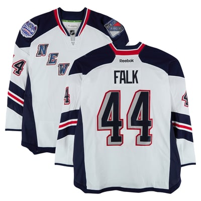 Justin Falk New York Rangers Fanatics Authentic Player-Issued #44 White Jersey vs. New York Islanders on January 29, 2014 