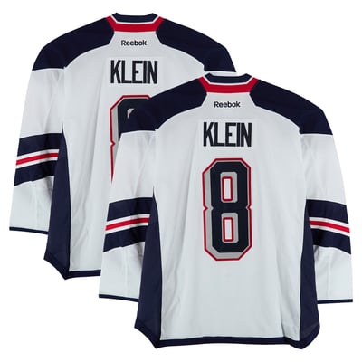 Kevin Klein New York Rangers Fanatics Authentic Practice-Used #8 White Jersey vs. New York Islanders on January 29, 2014 - Worn During Warm-Ups
