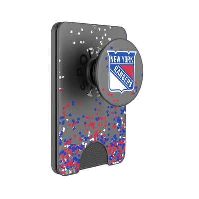 New York Rangers Keyscaper Confetti PopSockets Magnetic Wallet