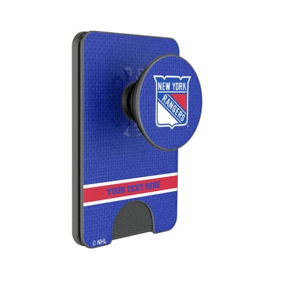 New York Rangers Keyscaper Personalized Solid PopSockets Magnetic Wallet
