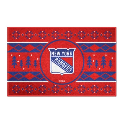 New York Rangers Logo Brands 19" x 30" Holiday Sweater Starter Mat