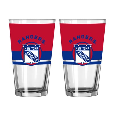 New York Rangers Logo Brands Two-Piece 16oz. Horizon Pint Glass Set