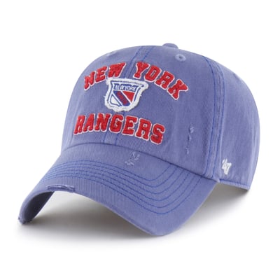 New York Rangers '47 Seymoore Distressed Applique Clean Up Adjustable Hat - Blue