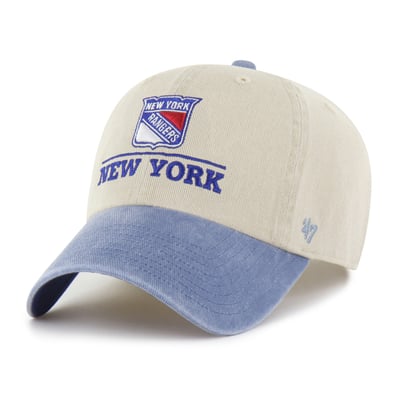 New York Rangers '47 Logo Line Clean Up Adjustable Hat - Cream
