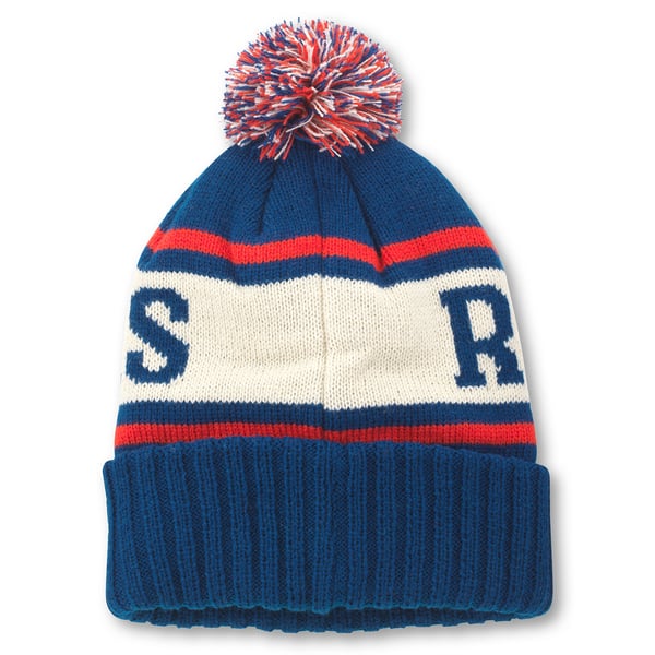 Big Bobble Hat | Grey, Blue, White and Red Big Bobble Hat | Grey, Blue, White and Red